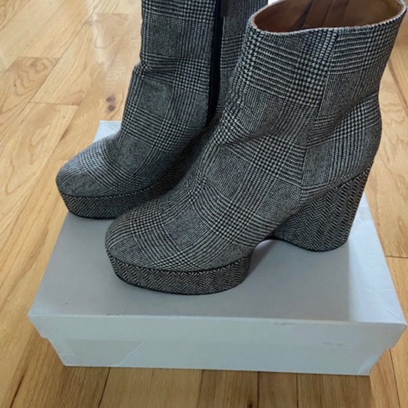 Clergerie Houndstooth Platform Boots - Picture 7 of 9